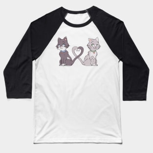 Cat Couple lover Baseball T-Shirt